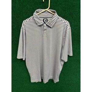 Pink Striped FootJoy FJ Golf Polo Preppy Sz Large